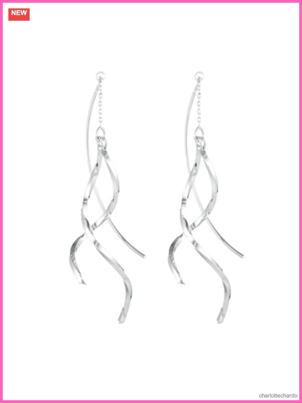 925 Sterling Silver Plated Dangle Earrings with Heart Moon Star Charms